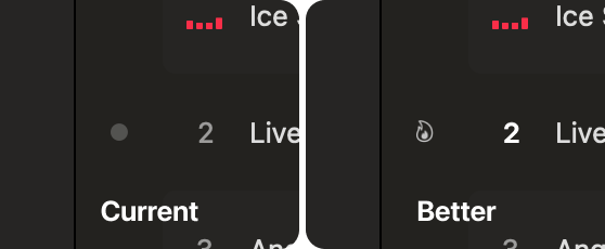 A screenshot showing a better icon