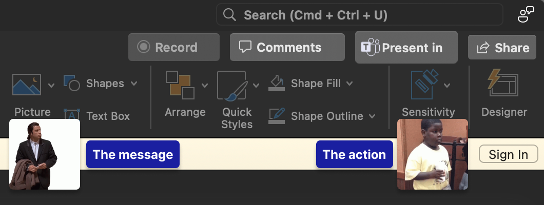 Improper spacing between labels and buttons