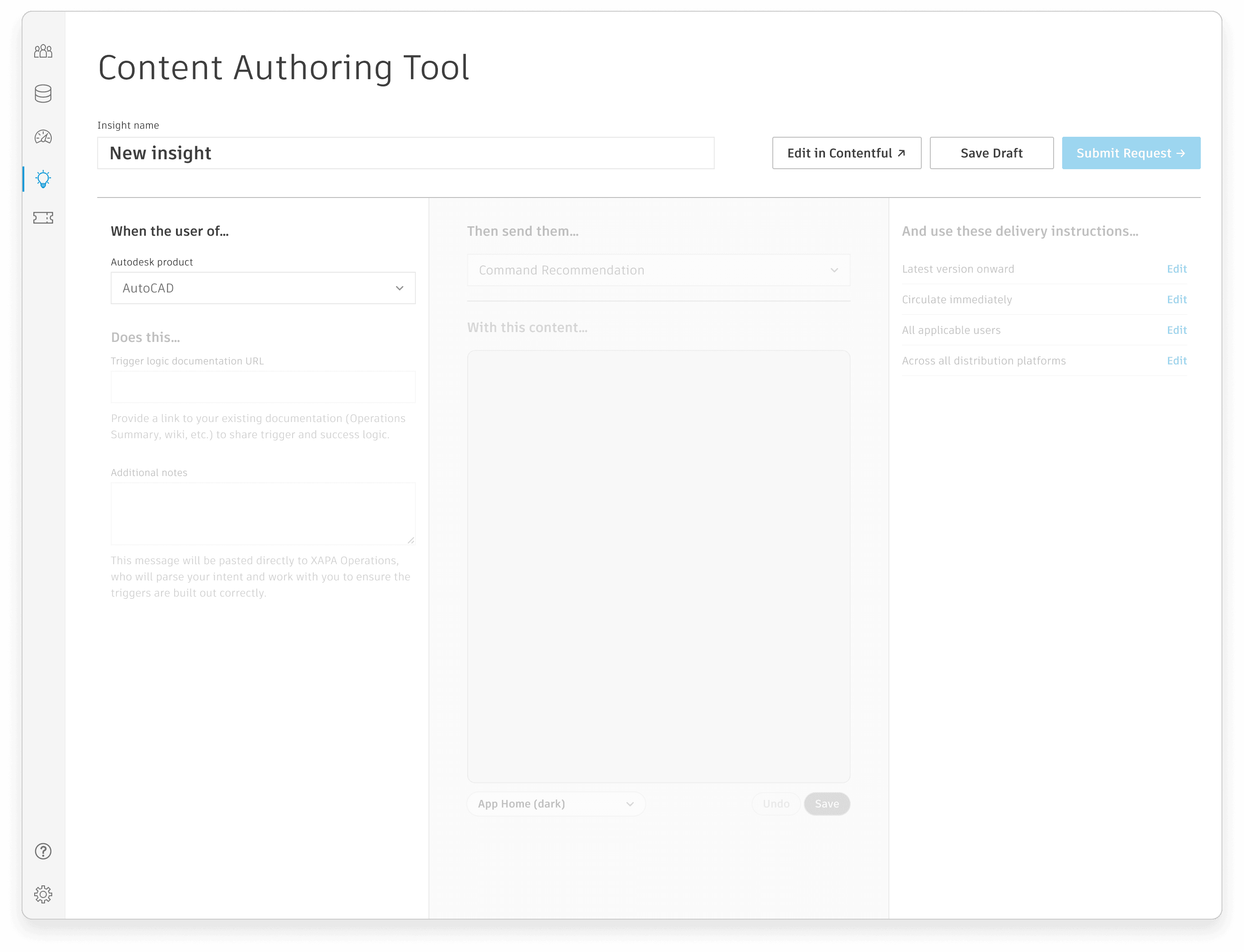 Self-service publishing platform main interface
