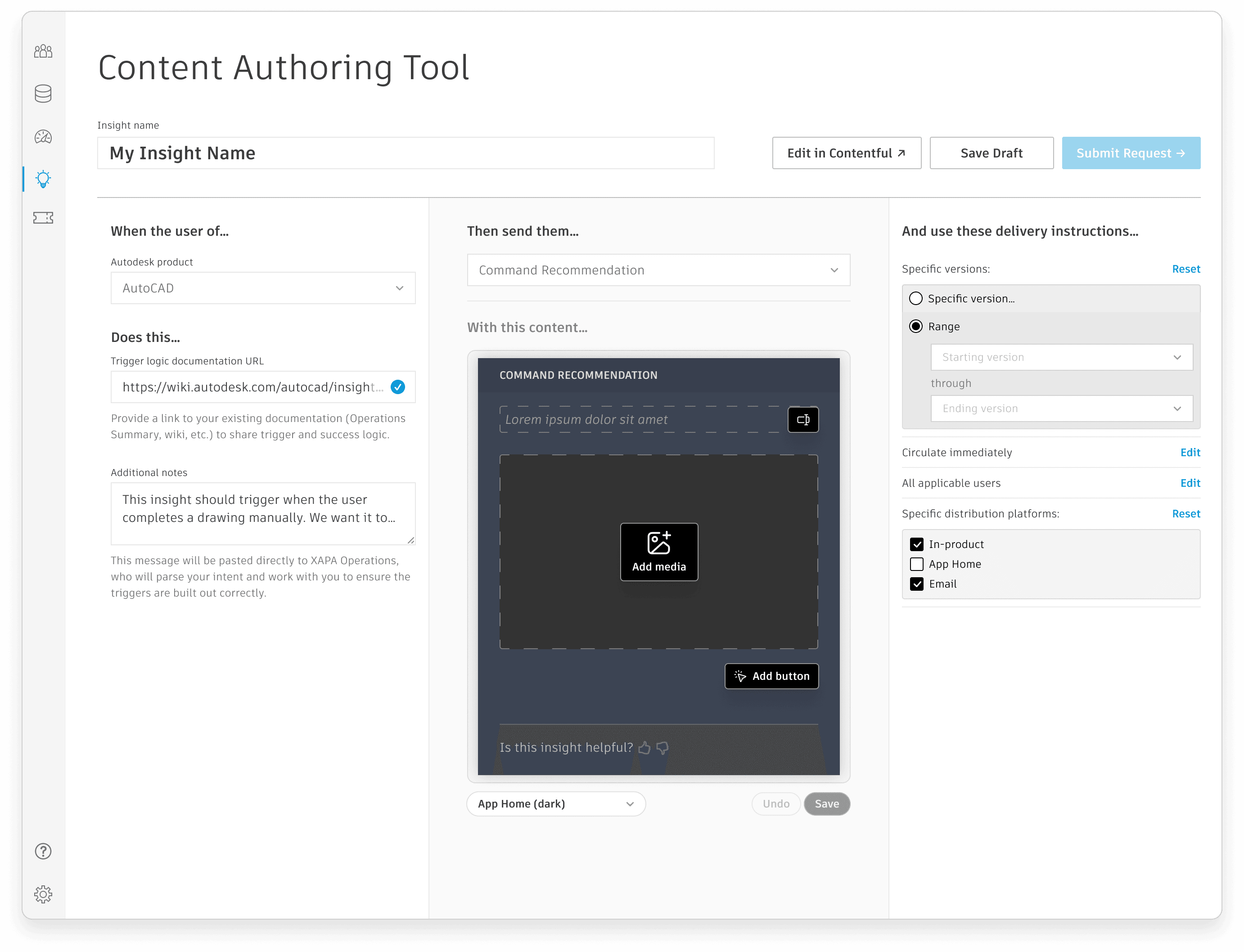 Expanded view with behavioral targeting options